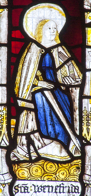 Santes Gwenfrewy, medieval stained glass